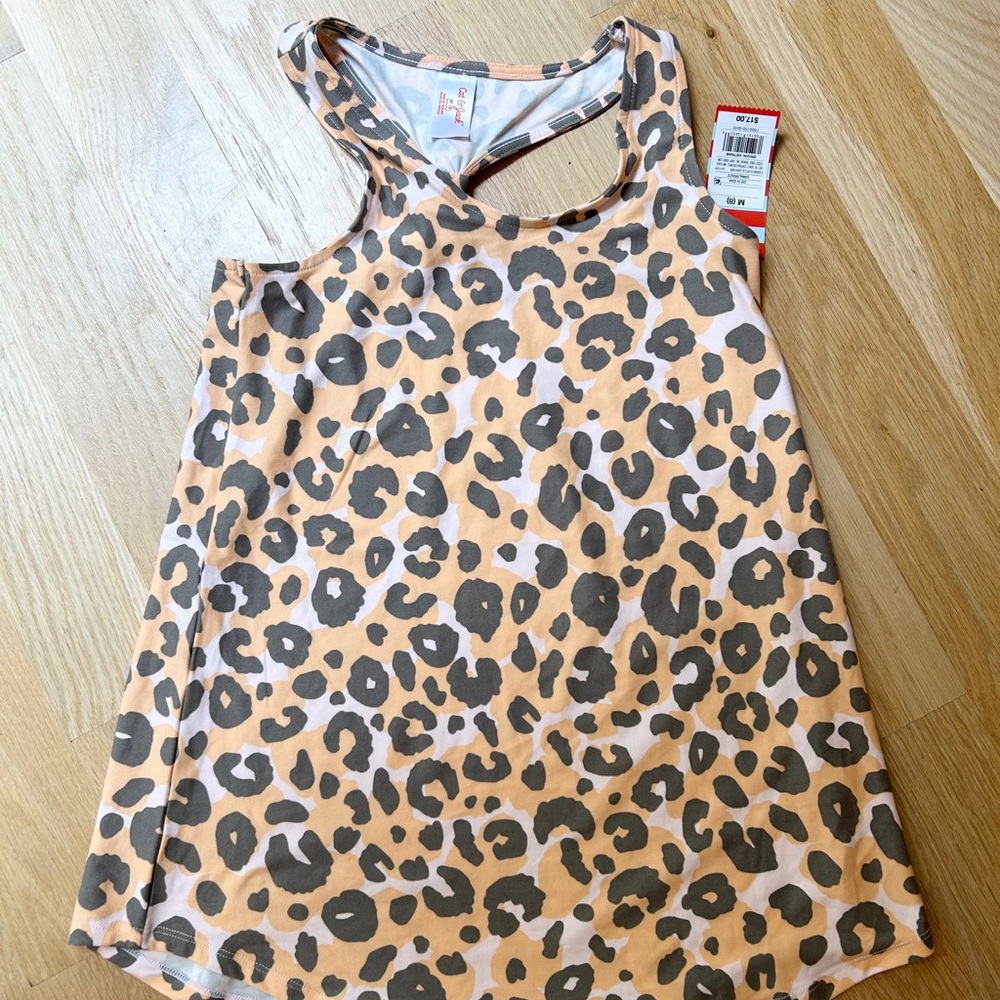 Girls cover up / dress new with tags. Size M 8 Leopard Print